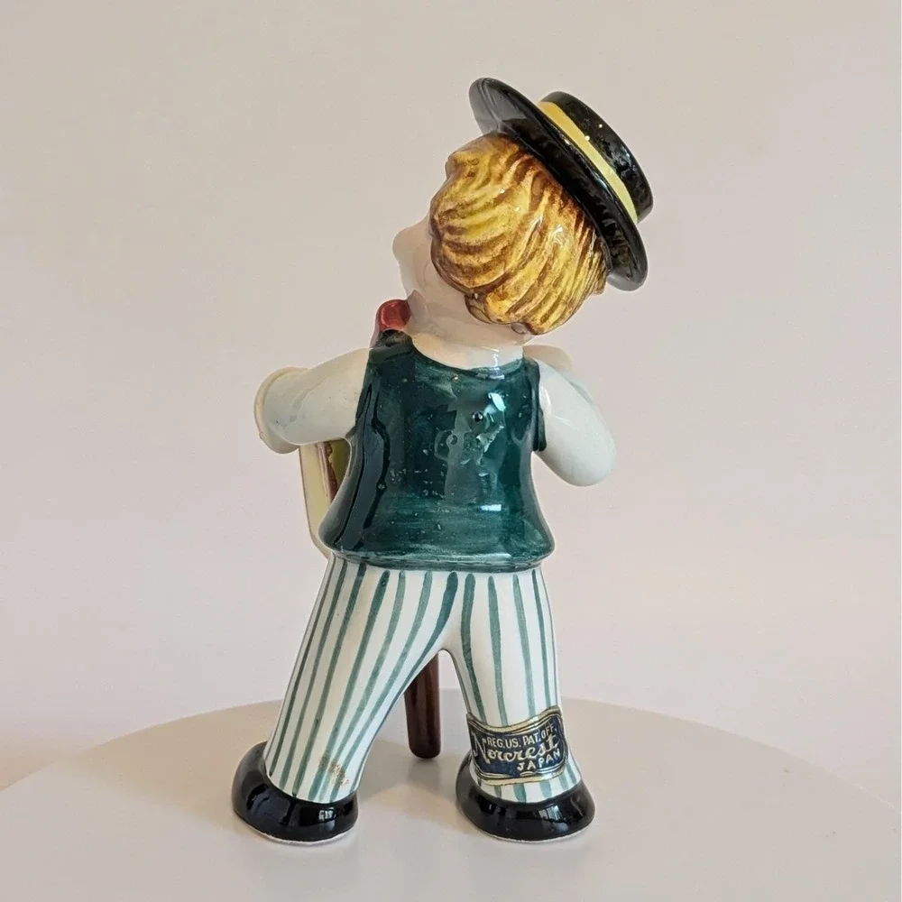 VTG Norcrest Organ Grinder Circus Monkey Salt & Pepper Shaker Set Japan Ceramic